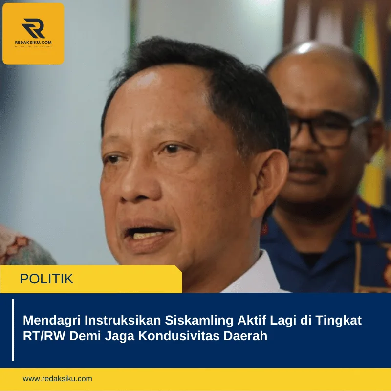 Mendagri Instruksikan Siskamling Aktif Lagi di Tingkat RT/RW Demi Jaga Kondusivitas Daerah