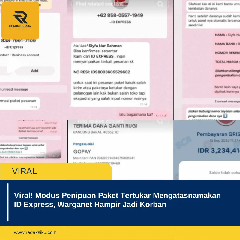 Viral! Modus Penipuan Paket Tertukar Mengatasnamakan ID Express, Warganet Hampir Jadi Korban