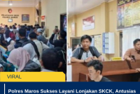 Polres Maros Sukses Layani Lonjakan SKCK, Antusias Pendaftar PPPK Paruh Waktu Capai Ribuan