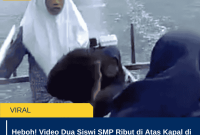 Heboh! Video Dua Siswi SMP Ribut di Atas Kapal di Tengah Laut Jadi Sorotan Netizen