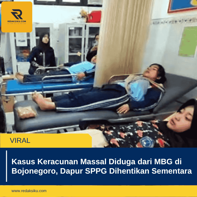 Kasus Keracunan Massal Diduga dari MBG di Bojonegoro, Dapur SPPG Dihentikan Sementara