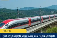 Prabowo Subianto Buka Suara Soal Kerugian Kereta Cepat Whoosh Rp1,6 Triliun: “Jangan Dulu Pakai Uang Negara”