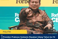 Presiden Prabowo Subianto Rayakan Ulang Tahun ke-74: Dapat Ucapan dari Steve Forbes dan Peringati Setahun Pimpin Indonesia