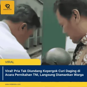 VIRAL! PRIA TAK DIUNDANG KEPERGOK CURI DAGING DI ACARA PERNIKAHAN TNI, LANGSUNG DIAMANKAN WARGA