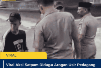 Viral Aksi Satpam Diduga Arogan Usir Pedagang Air Mineral di Kawasan Islamik Center Dumai