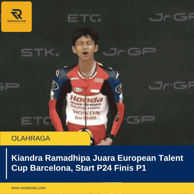 Kiandra Ramadhipa Juara European Talent Cup Barcelona, Start P24 Finis P1