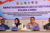 Pengamanan Natal 2025, Kapolres Barru Gelar Rakor Lintas Sektoral
