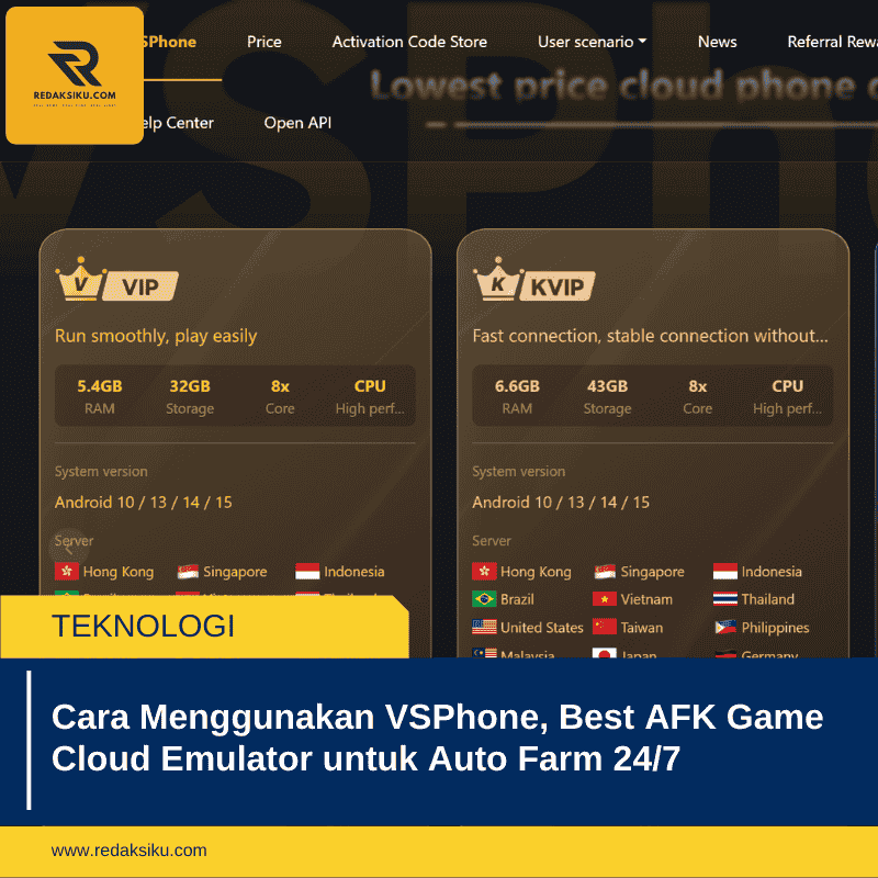 Cara Menggunakan VSPhone, Best AFK Game Cloud Emulator untuk Auto Farm 24/7