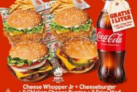 Berikut adalah promo Burger King terbaru Januari 2026 dengan paket super hemat yang sayang dilewatkan. (Foto: Instagram @burgerking.id)