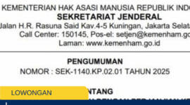 Kemenkumham Buka Rekrutmen PPPK 2025, Sediakan 500 Formasi untuk Lulusan S1 dan D3