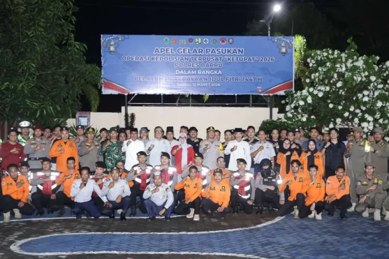 Apel Gabungan Malam Takbiran di Barru