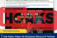 Cek Fakta: Klaim Ali Khamenei Muncul di Televisi Setelah Serangan ASÃ¢â‚¬â€œIsrael 2026 Ternyata Keliru
