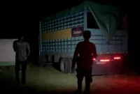 (Foto Istimewa) Detik-detik Lampu Mobil Barang Bukti Menyala di Mapolsek Tanete Rilau, Barru