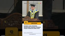 Momen Haru Pratama Arhan Saat Wisuda, Kenang Pesan Terakhir Sang Ayah