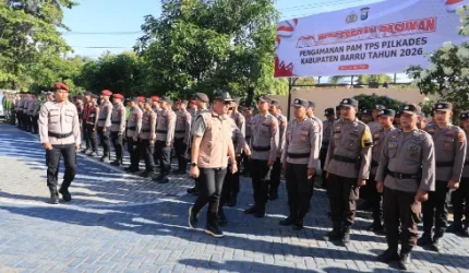 POLRES BARRU GELAR APEL PERGESERAN PASUKAN PENGAMANAN TPS PILKADES 2026