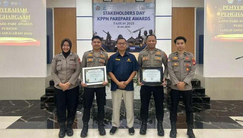 Polres Barru Raih Penghargaan Bergengsi dari KPPN Parepare