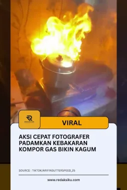 Aksi Cepat Fotografer Padamkan Kebakaran Kompor Gas Bikin Kagum