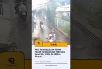 Aksi Pembegalan Kurir Paket di Bandung Terekam Kamera, Viral di Media Sosial