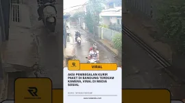 Aksi Pembegalan Kurir Paket di Bandung Terekam Kamera, Viral di Media Sosial