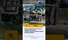 Viral! Pemotor Adu Mulut dengan Petugas TransJakarta Gegara Paksa Masuk Busway