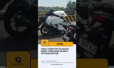 Viral! Pemotor di Bogor Bawa Tumpukan Es Batu Setinggi Motor