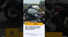 Viral! Pemotor di Bogor Bawa Tumpukan Es Batu Setinggi Motor