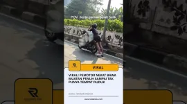 Viral! Pemotor Nekat Bawa Muatan Penuh Sampai Tak Punya Tempat Duduk