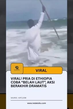 Viral! Pria di Ethiopia Coba “Belah Laut”, Aksi Berakhir Dramatis
