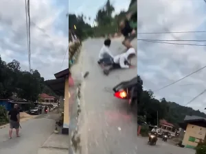 VIRAL! WARGA DI KENDARI JADI KORBAN TABRAKAN SETELAH TEGUR PENGENDARA UGAL-UGALAN WARGA DI KENDARI JADI KORBAN TABRAKAN SETELAH MENEGUR PENGENDARA MOTOR YANG DIDUGA BERKENDARA UGAL-UGALAN. SIMAK KRONOLOGI LENGKAP KEJADIANNYA. (FOTO: INSTAGRAM @FAKTA.INDO)