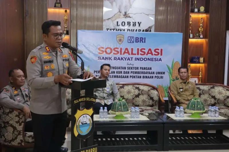 Polres Barru Fasilitasi Sosialisasi KUR, Dorong Akses Modal Petani dan UMKM