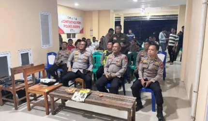 POLRES BARRU GELAR NOBAR PIALA DUNIA 2026 BERSAMA WARGA