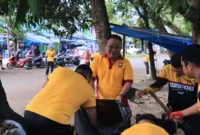 Polres Barru Gelar Gerakan Indonesia Asri Sambut Hari Bhayangkara
