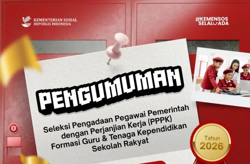 Simak informasi PPPK Sekolah Rakyat 2026 mulai jadwal pendaftaran, jumlah formasi, hingga tata cara pendaftaran online. (Foto: Instagram @kemensosri)