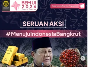 BEM UI gelar aksi demo 12 Juni 2026 di Jakarta, mengangkat kritik ekonomi dan kebijakan pemerintah. (Foto: Instagram @bemui_official)