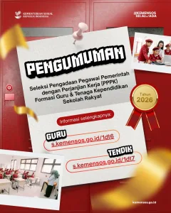 RESMI DIBUKA! PPPK SEKOLAH RAKYAT 2026 SEDIAKAN RIBUAN FORMASI GURU DAN TENAGA KEPENDIDIKAN, BEGINI CARA DAFTARNYA SIMAK INFORMASI PPPK SEKOLAH RAKYAT 2026 MULAI JADWAL PENDAFTARAN, JUMLAH FORMASI, HINGGA TATA CARA PENDAFTARAN ONLINE. (FOTO: INSTAGRAM @KEMENSOSRI)