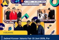 Jadwal Konser Jakarta Fair 15 Juni 2026, For Revenge hingga Stand Here Alone Tampil Malam Ini