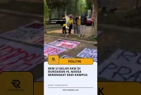BEM UI Gelar Aksi di Bundaran HI, Massa Berangkat dari Kampus