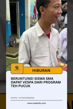 Beruntung! Siswa SMA Dapat Vespa dari Program Teh Pucuk