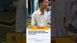 Beruntung! Siswa SMA Dapat Vespa dari Program Teh Pucuk