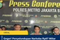 Geger! Penyelundupan Narkoba Rp97 Miliar Dibongkar Polisi