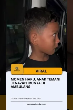 Momen Haru, Anak Temani Jenazah Ibunya di Ambulans