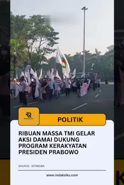 Ribuan Massa TMI Gelar Aksi Damai Dukung Program Kerakyatan Presiden Prabowo