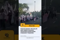 Ribuan Massa TMI Gelar Aksi Damai Dukung Program Kerakyatan Presiden Prabowo