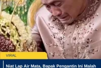Niat Lap Air Mata, Bapak Pengantin Ini Malah Ambil Rokok! Momen Haru Auto Jadi Ngakak