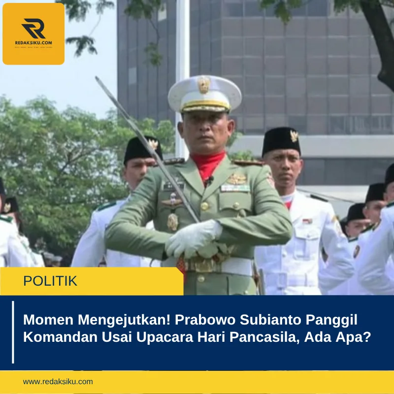 Momen Mengejutkan! Prabowo Subianto Panggil Komandan Usai Upacara Hari Pancasila, Ada Apa?