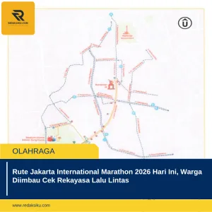 RUTE JAKARTA INTERNATIONAL MARATHON 2026 HARI INI, WARGA DIIMBAU CEK REKAYASA LALU LINTAS RUTE JAKARTA INTERNATIONAL MARATHON 2026 HARI INI, WARGA DIIMBAU CEK REKAYASA LALU LINTAS
