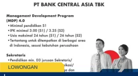 Lowongan Kerja BCA Juni 2026, Ada Recruitment Staff dan Magang Bakti untuk Fresh Graduate