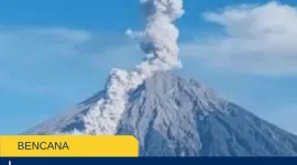 Waspada! Gunung Semeru Erupsi Dua Kali Pagi Ini