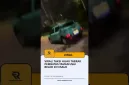 Viral! Taksi Hijau Tabrak Pembatas Taman Usai Belok di Cisauk