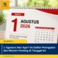 1 Agustus Hari Apa? Ini Daftar Peringatan dan Momen Penting di Tanggal Ini